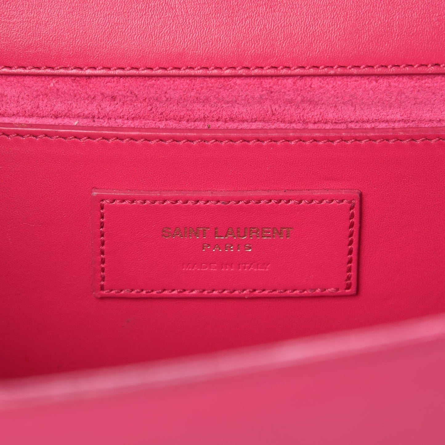 Smooth Calfskin Medium Classic Monogram Kate Tassel Satchel Fuchsia