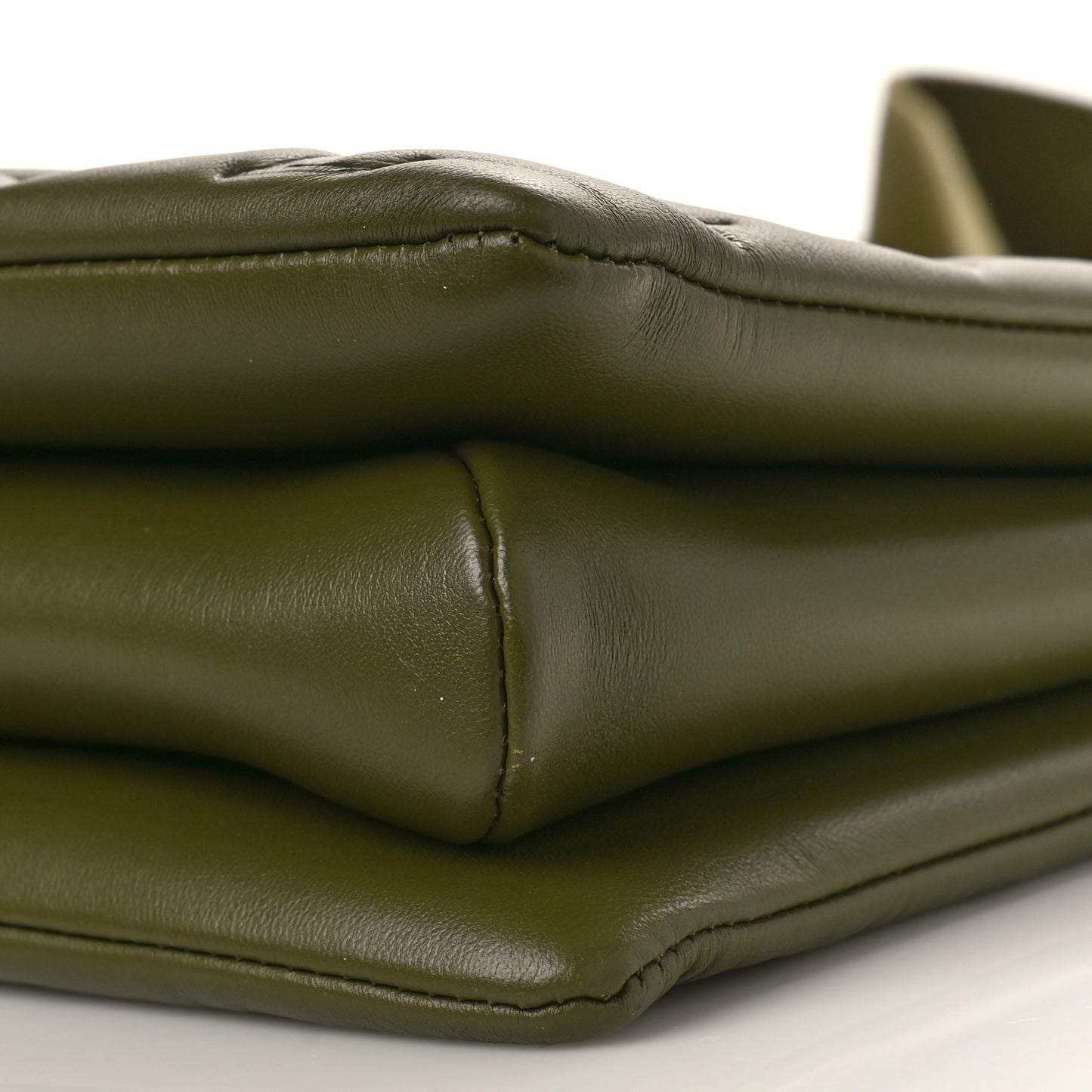 Lambskin Embossed Monogram Coussin MM Khaki