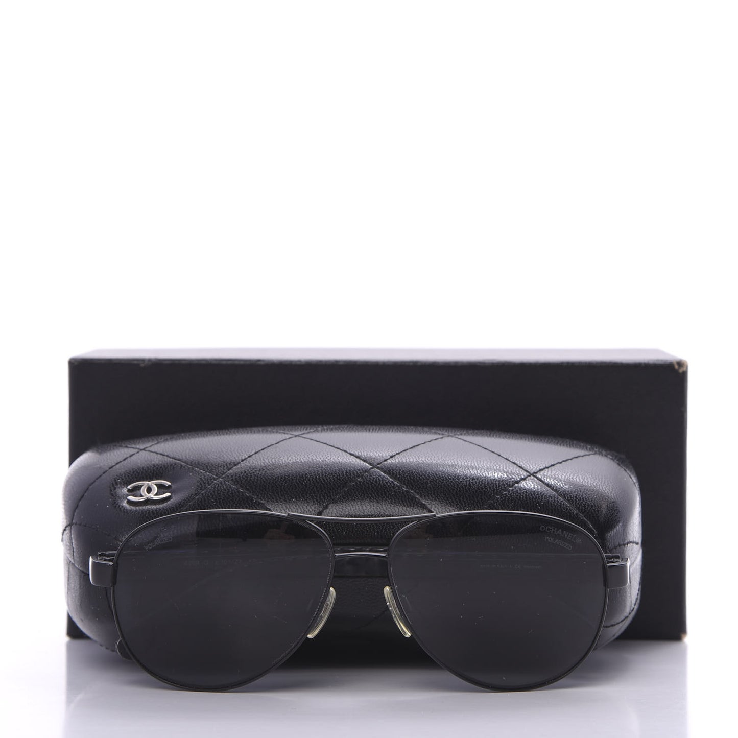 Pilot Summer Polarized Quilted Aviator Sunglasses 4204-Q Black