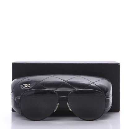 Chanel Pilot Summer Polarized Quilted Aviator Sunglasses 4204-Q Black 8 of 8