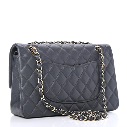 Chanel Caviar Quilted Medium Double Flap Dark Grey 2 of 4