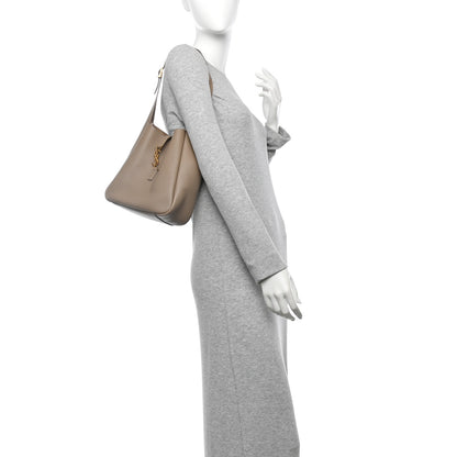 Saint Laurent Smooth Calfskin Small Le 5 A 7 Soft Hobo Dusty Grey 2 of 10