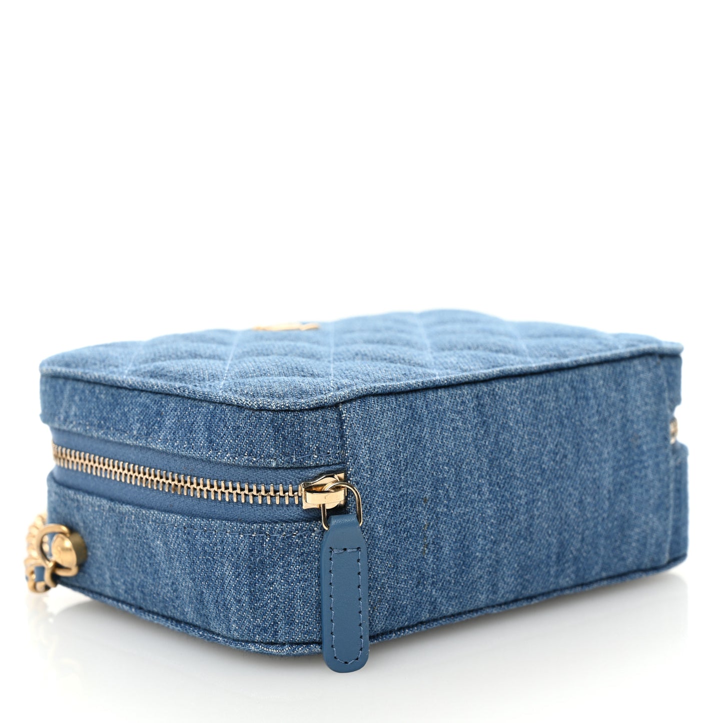 Denim Quilted CC Pearl Crush Camera Case Blue