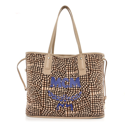 MCM Visetos Medium Liz Reversible Shopper Tote Beige 3 of 16