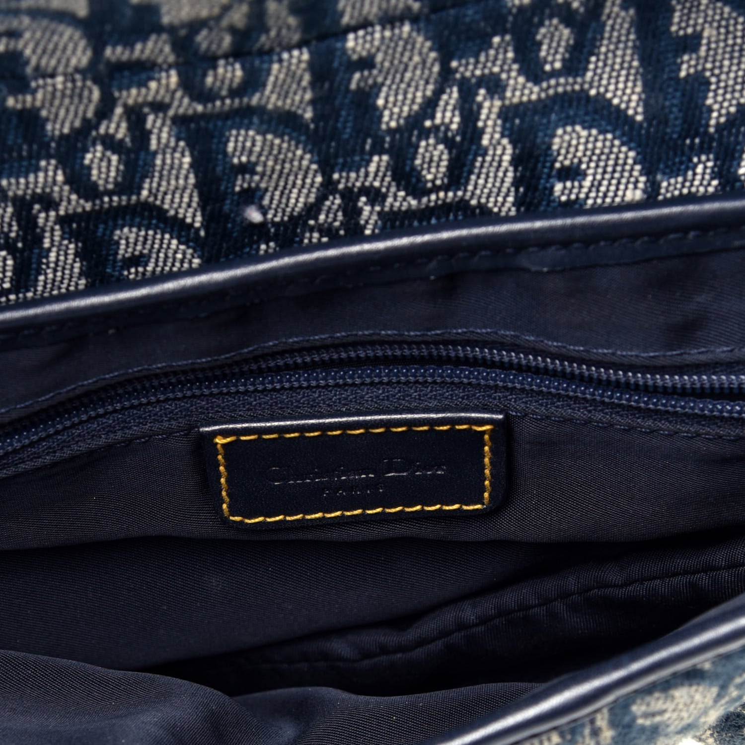 Christian Dior Monogram Saddle Bag Blue 5 of 8