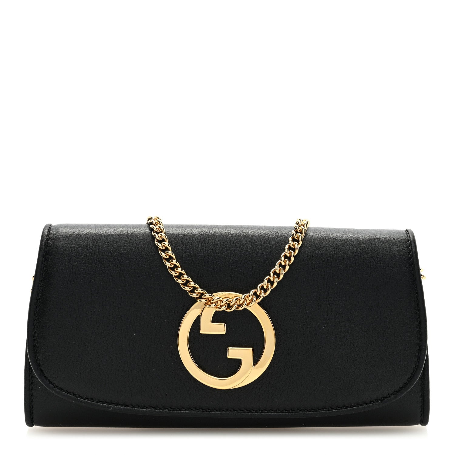 Gucci Roxy Calfskin Blondie Continental Chain Wallet Black 1 of 8