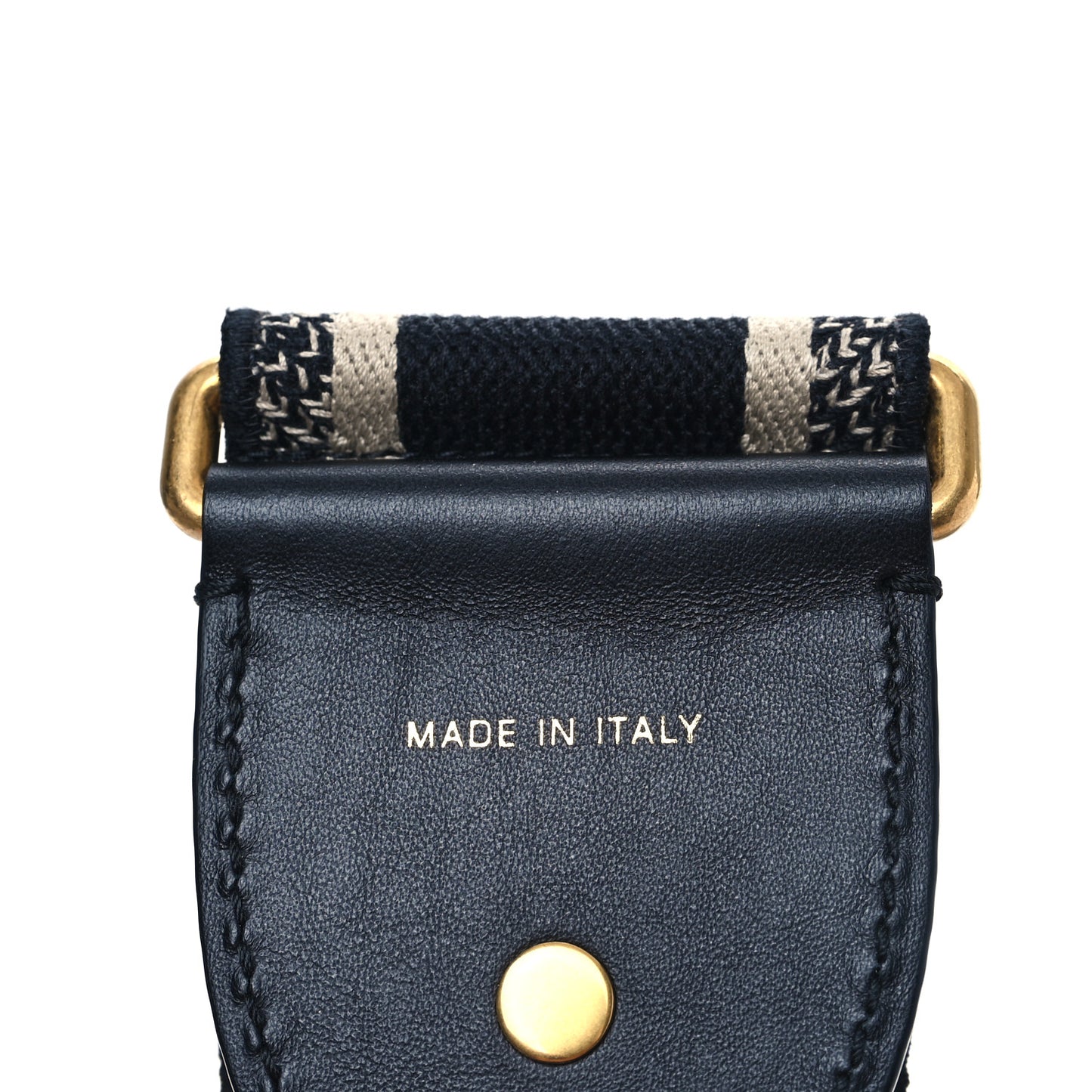 Canvas Embroidered Shoulder Strap Blue