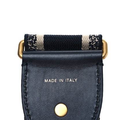 Christian Dior Canvas Embroidered Shoulder Strap Blue 3 of 3
