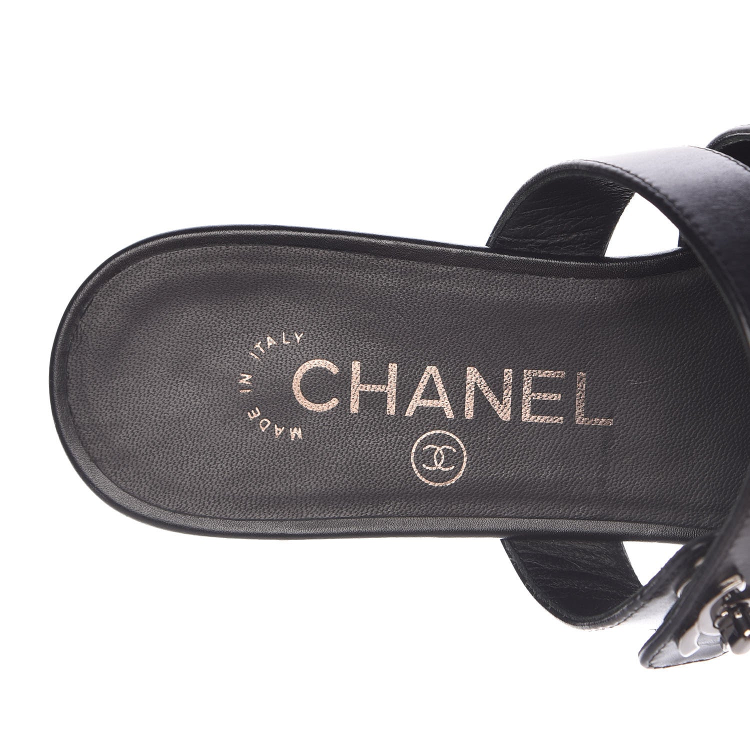 Chanel Calfskin CC Turnlock Mule Sandals 36 Black 7 of 10