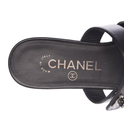 Chanel Calfskin CC Turnlock Mule Sandals 36 Black 7 of 10