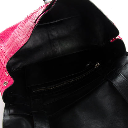 Proenza Schouler Python PS Courier Bag Hot Pink 5 of 7