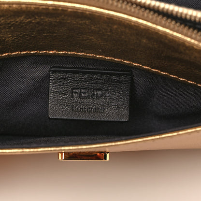 Fendi Vitello Catalan Mirror Flowerland Tube Wallet On Chain Gold 7 of 11
