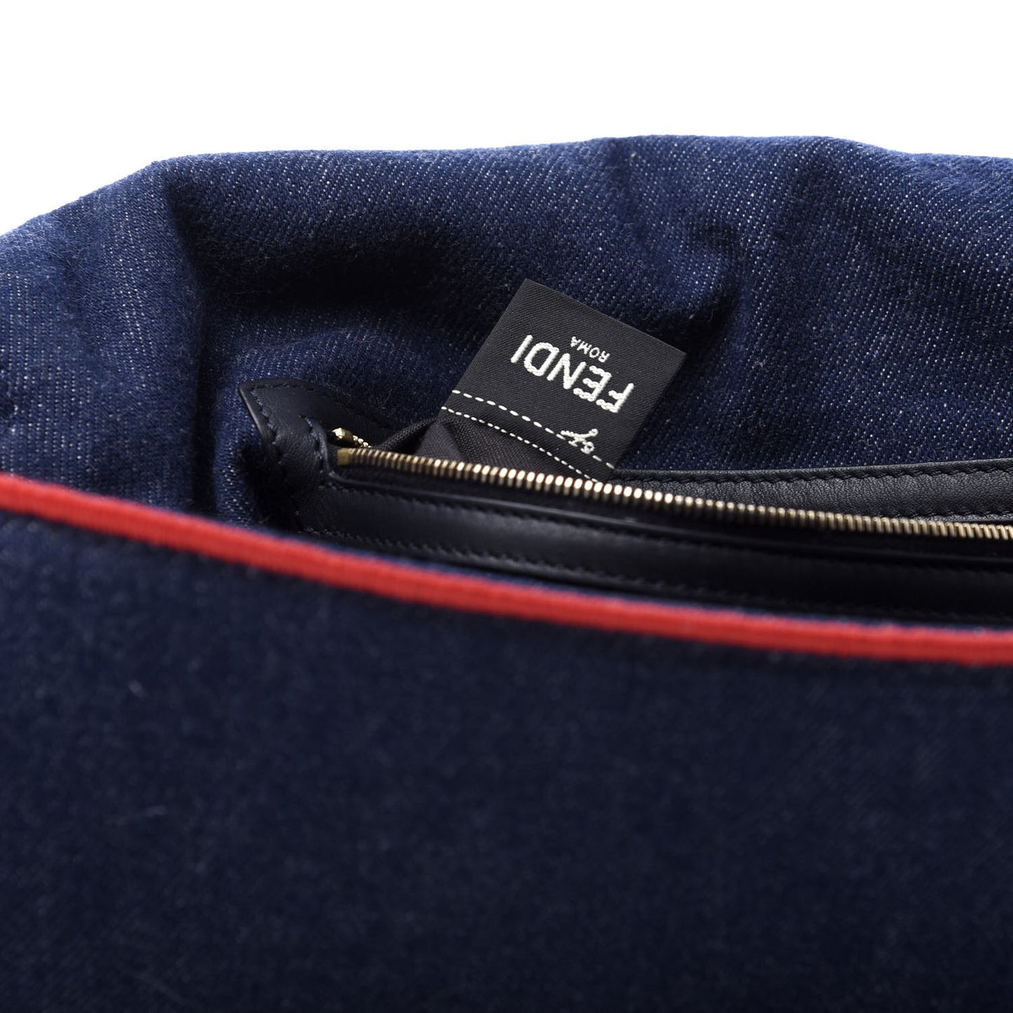 Denim Large Baguette Blue Rosso