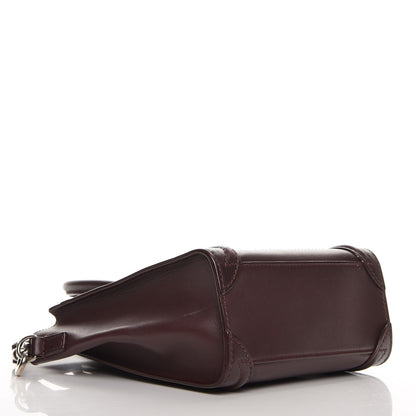 Celine Smooth Calfskin Nano Luggage Burgundy 4 of 11