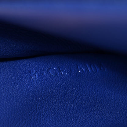 Celine Smooth Calfskin Medium Classic Box Flap Bag Blue Indigo 7 of 8