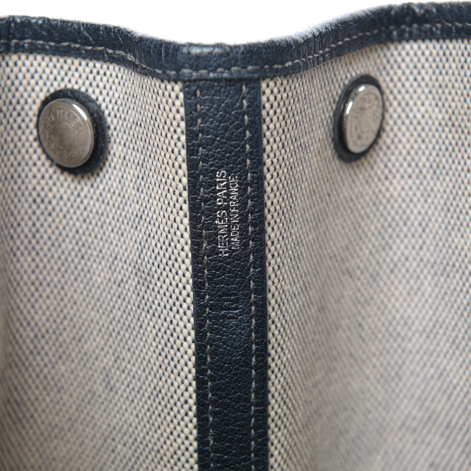 Hermes Buffle Skipper Toile Garden Party 36 MM Tote Black 6 of 10