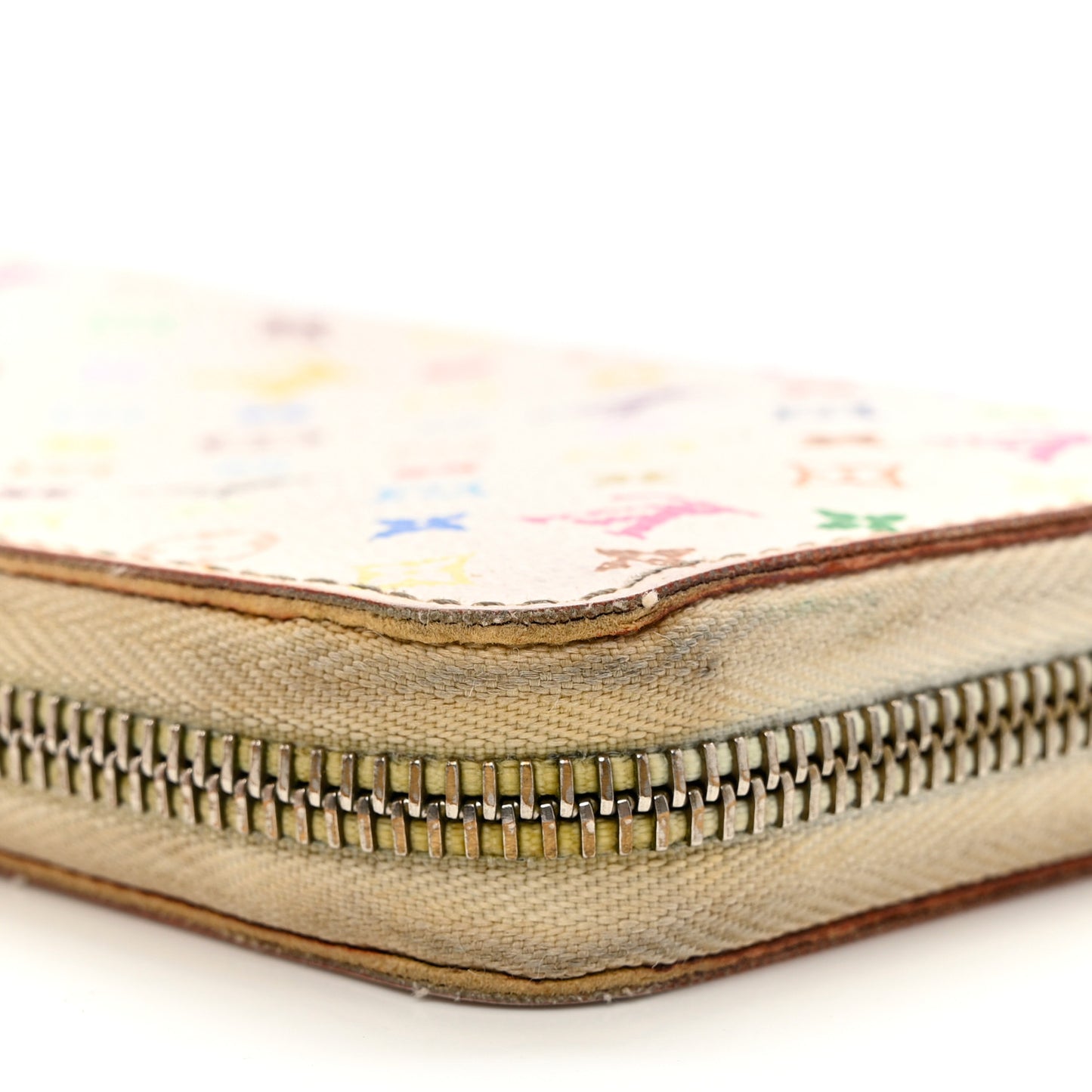 Monogram Multicolor Zippy Wallet White