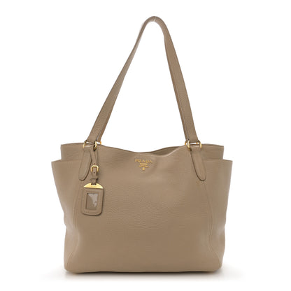 Prada Vitello Daino Shoulder Bag Sabbia 1 of 14
