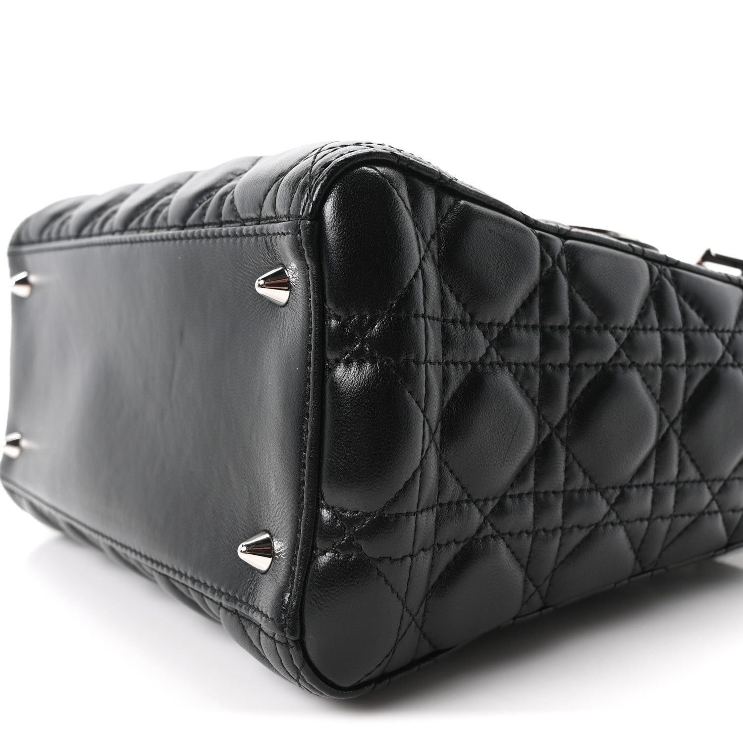 Christian Dior Lambskin Cannage Medium Lady Dior Black 10 of 10