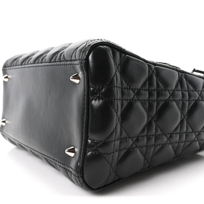 Christian Dior Lambskin Cannage Medium Lady Dior Black 10 of 10