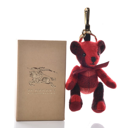 Burberry Cashmere Check Thomas Bear Bag Charm Parade Red 3 of 3