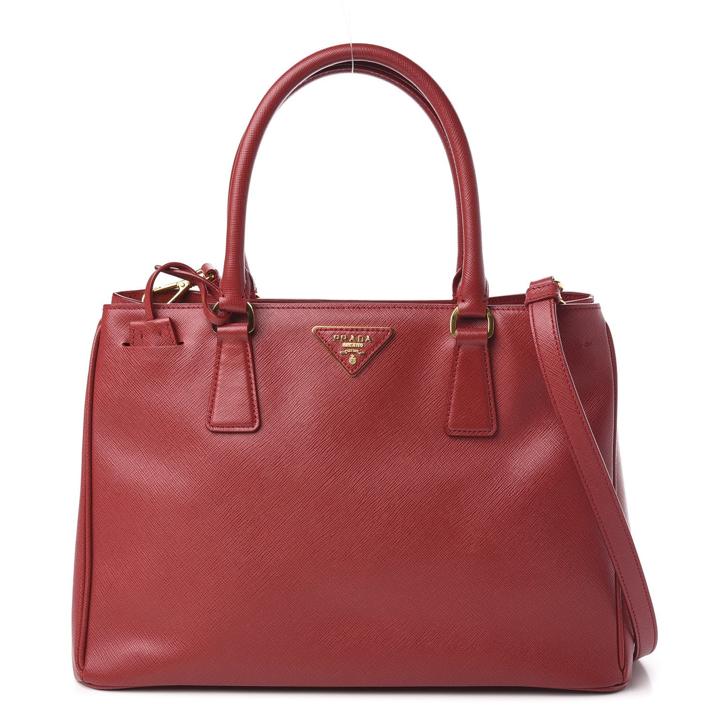 Saffiano Lux Medium Tote Fuoco