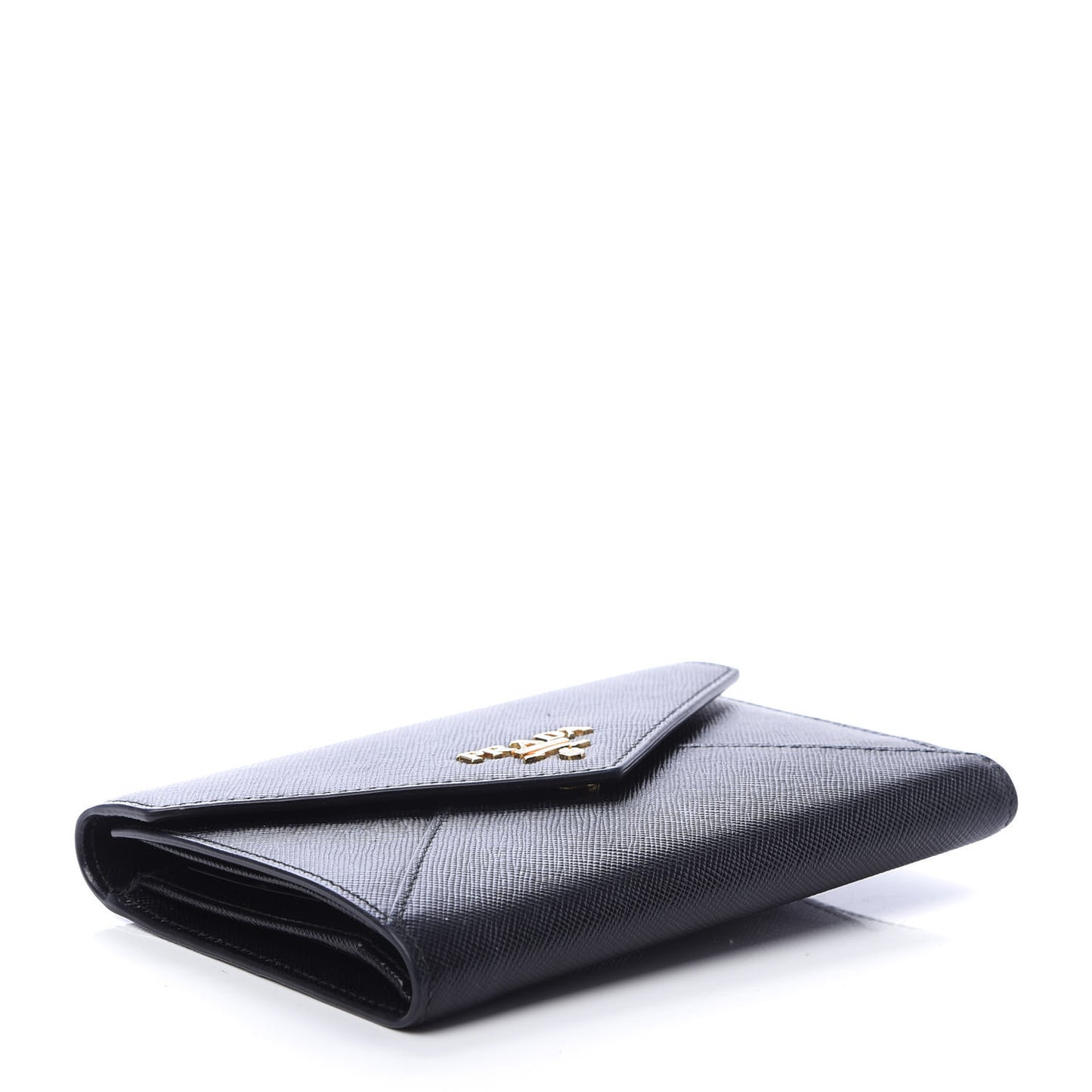 Saffiano Compact Envelope Wallet Black