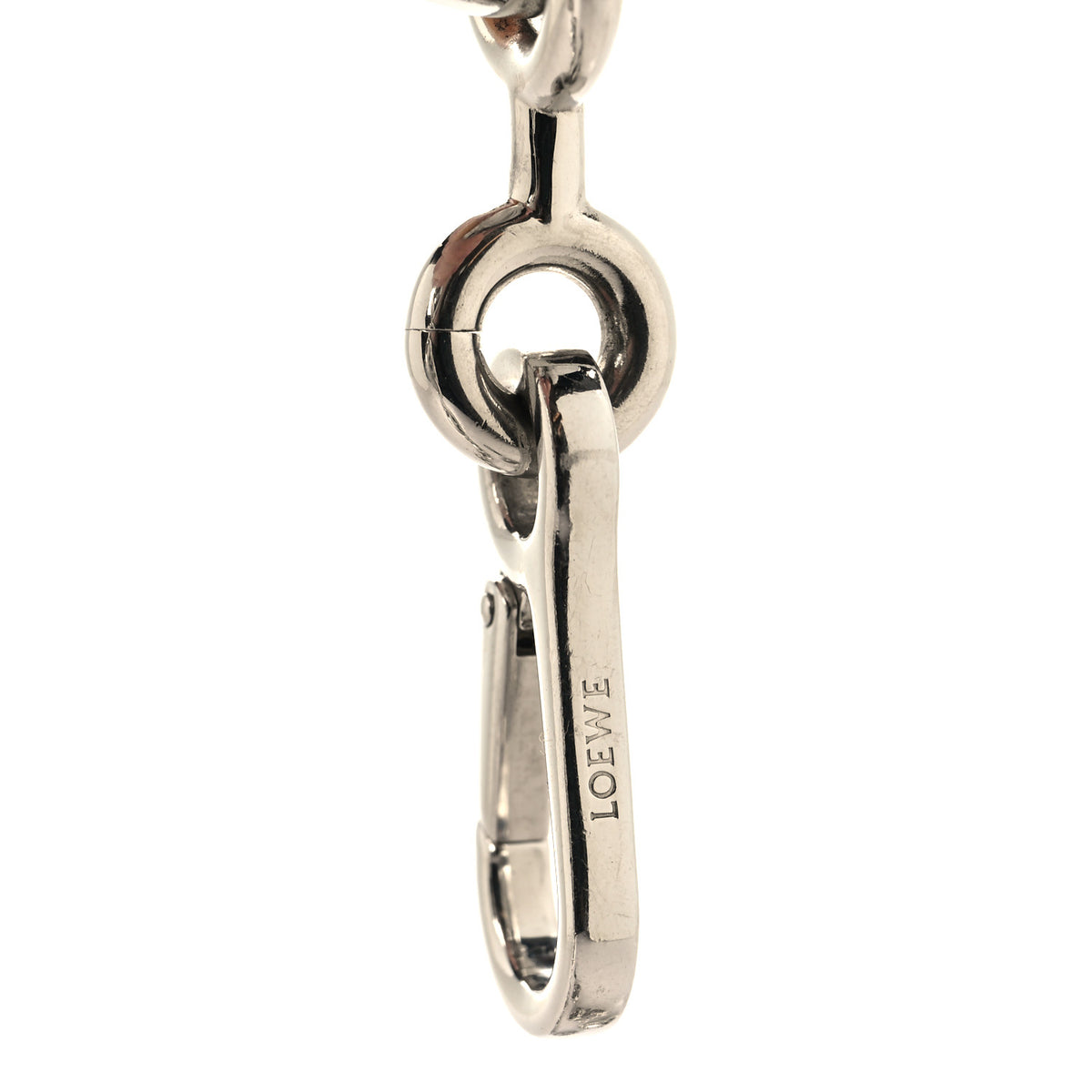 Aluminum Stainless Steel Chunky Donut Chain Shoulder Strap Silver