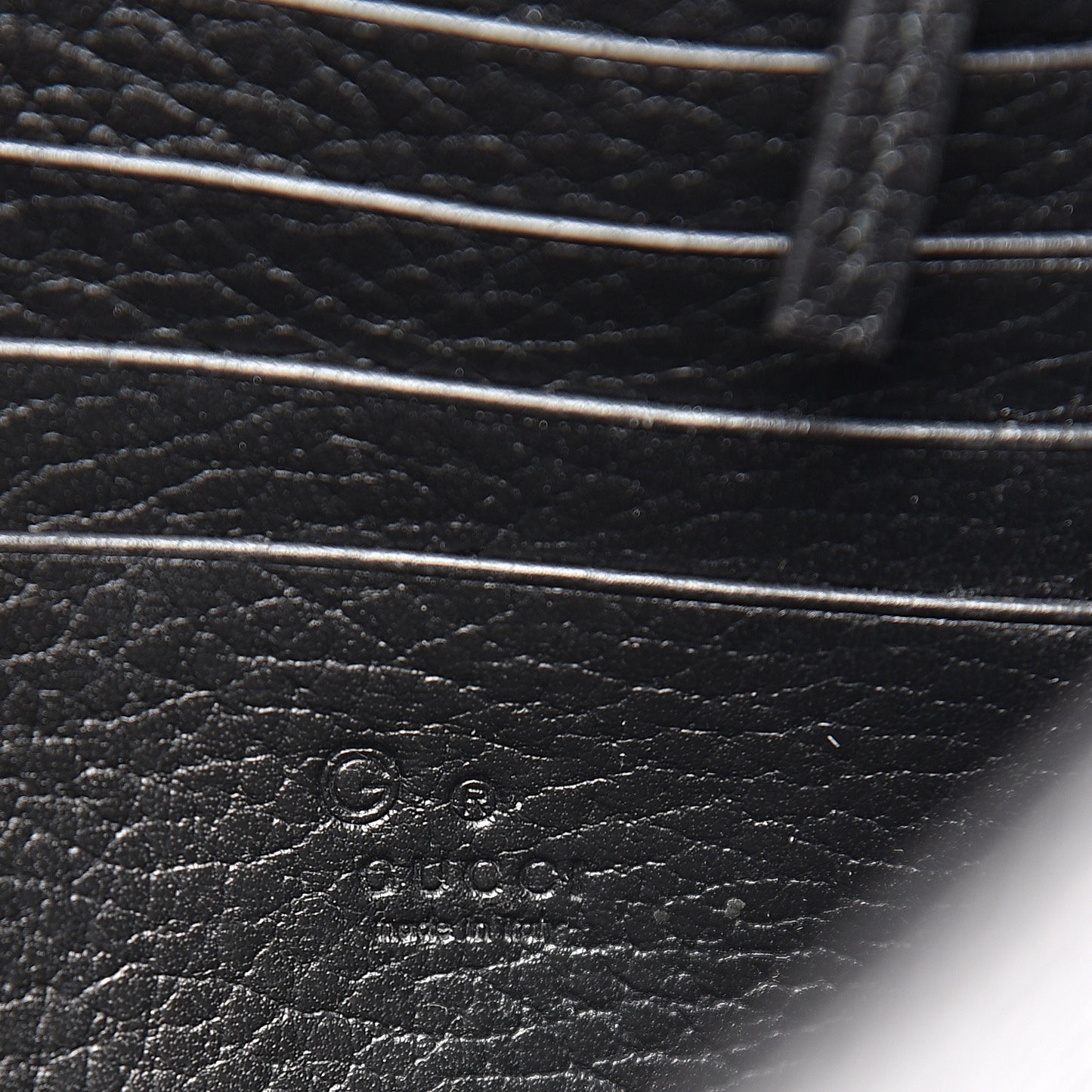 Dollar Calfskin Interlocking G Chain Wallet Black