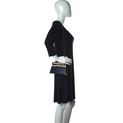 Hermes Ostrich Kelly Sellier Mini 20 Black 2 of 12