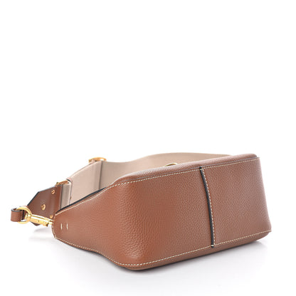 Valentino Garavani Pebbled Calfskin Small VRing Shoulder Bag Saddle Brown 4 of 9