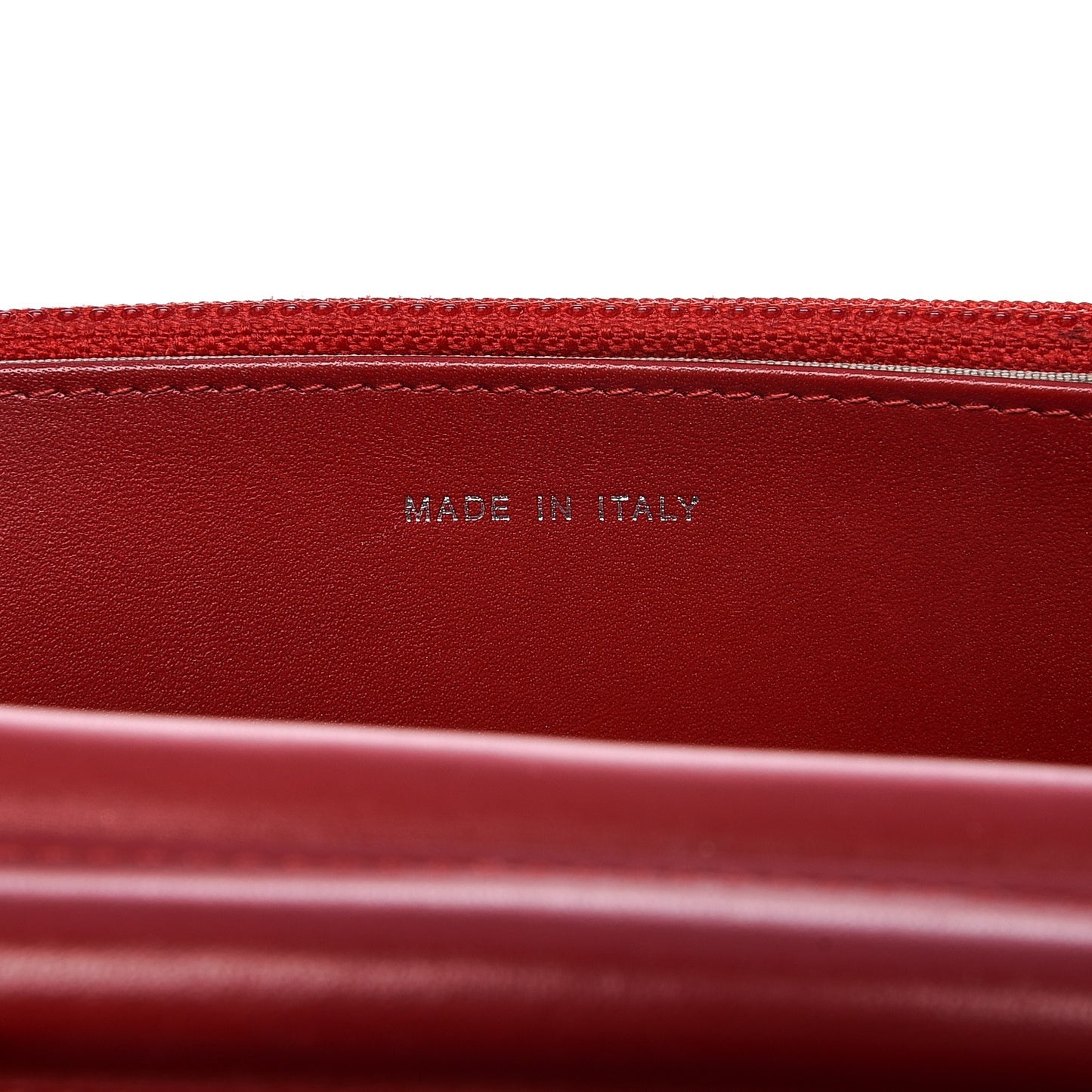 Patent Quilted Brilliant Wallet On Chain WOC Red