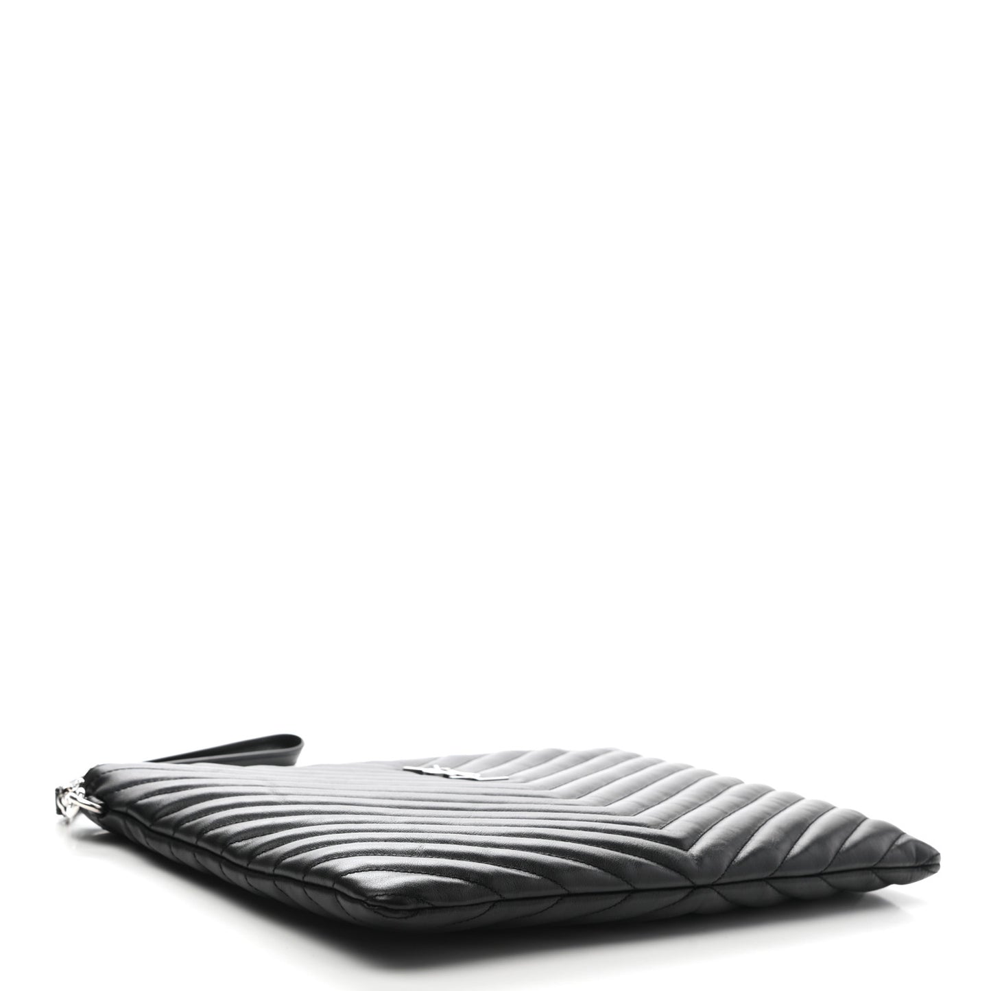 Calfskin Matelasse Monogram Cassandre Tablet Pouch Black