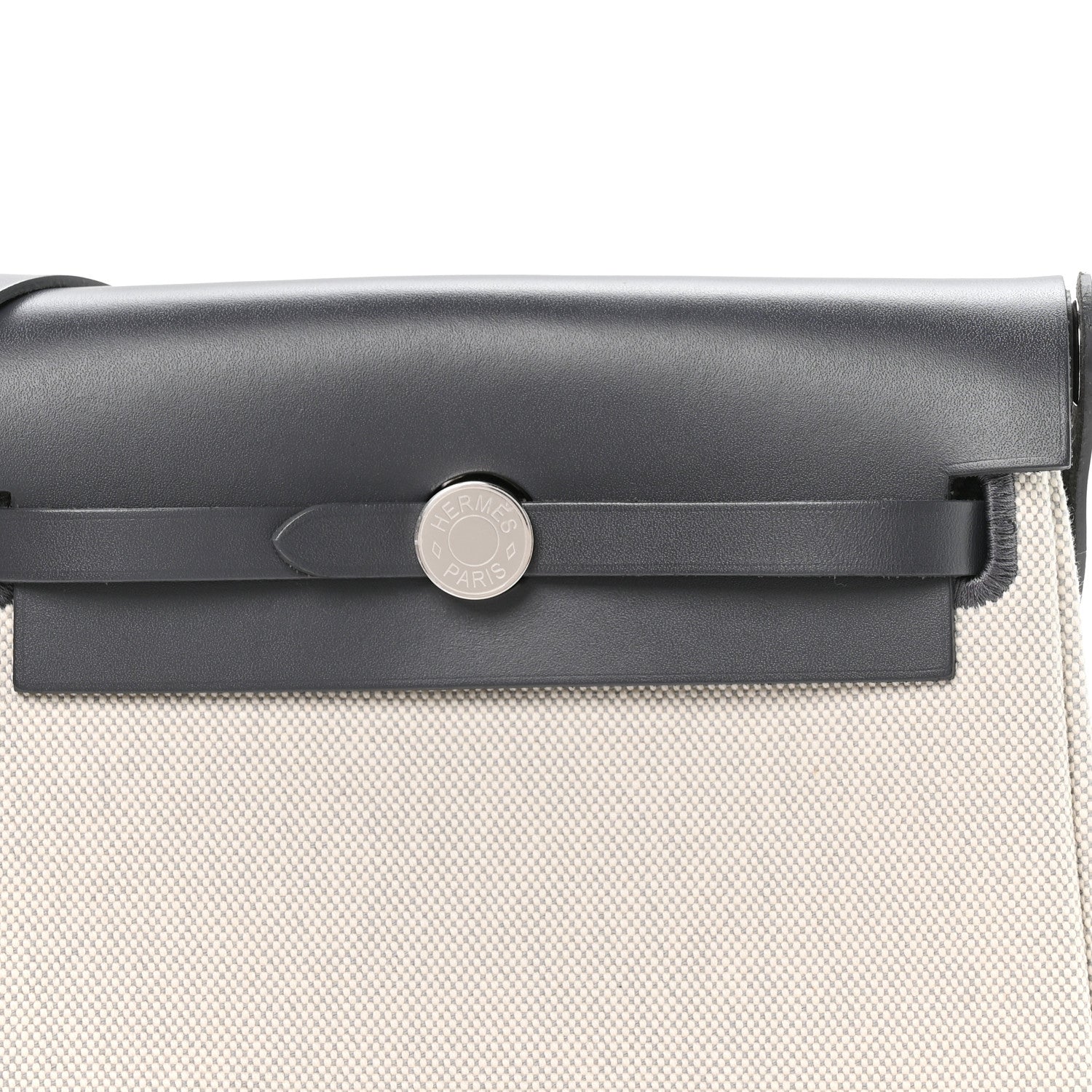Hermes Military Toile Vache Hunter Herbag Zip Retourne 20 Ecru Bleu Glacier Ardoise 8 of 10