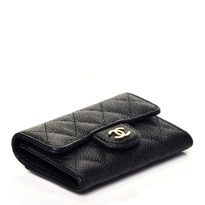 Chanel Caviar Quilted Flap Card Holder Wallet Black 4 of 8