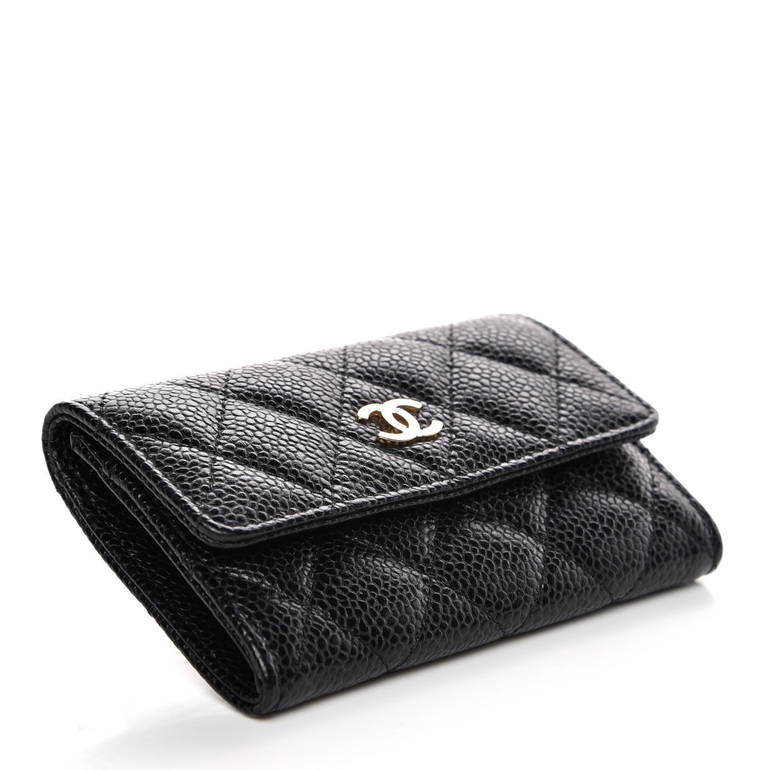 Chanel Caviar Quilted Flap Card Holder Black 4 of 9