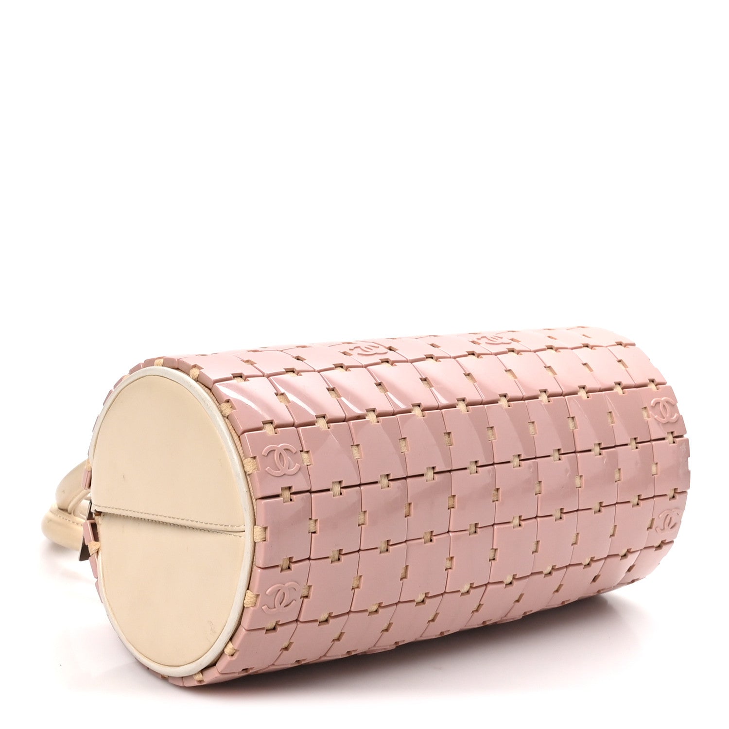 Chanel Lambskin Resin Tile Bowler Pink 4 of 11
