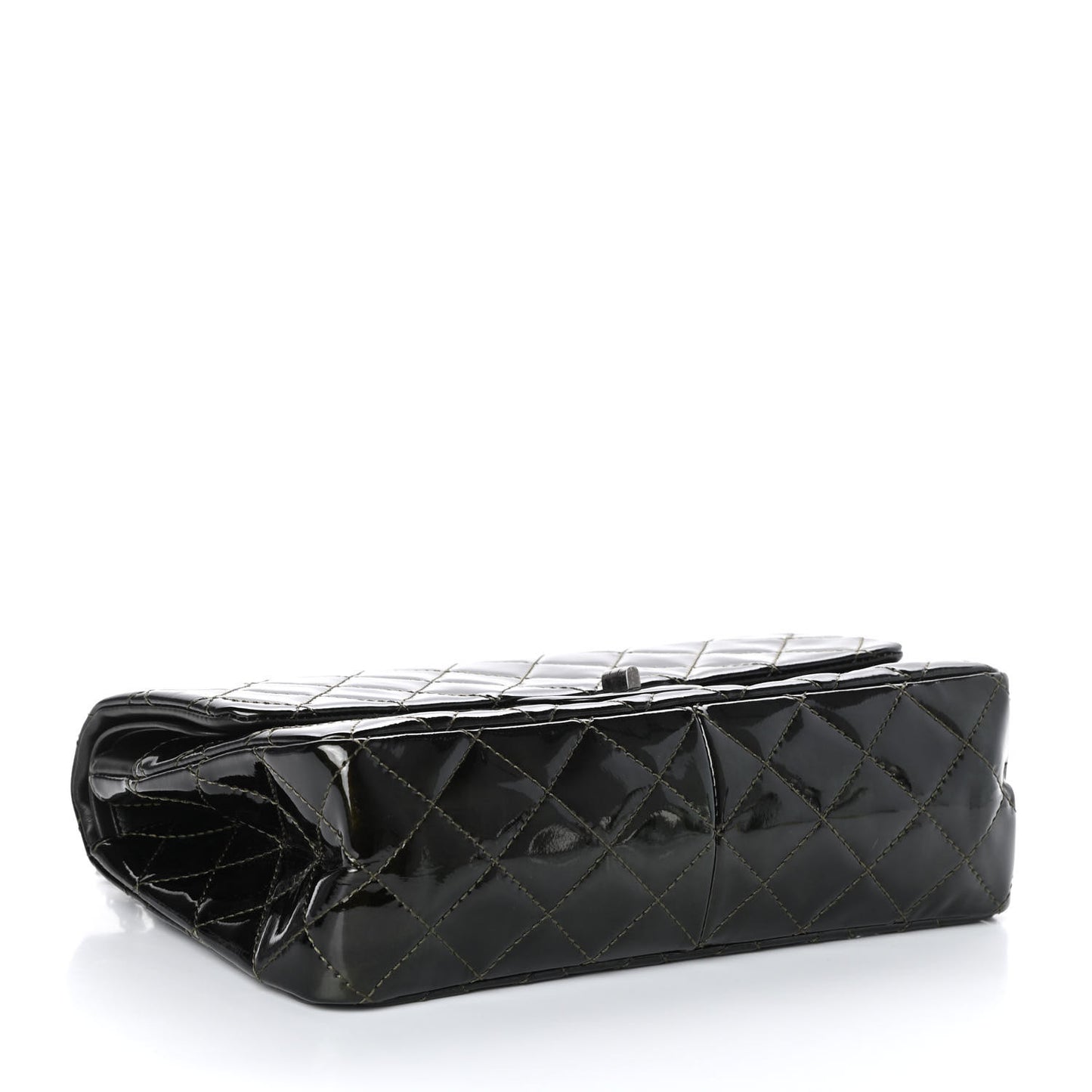 Patent Quilted 2.55 Reissue 227 Flap Dark Green