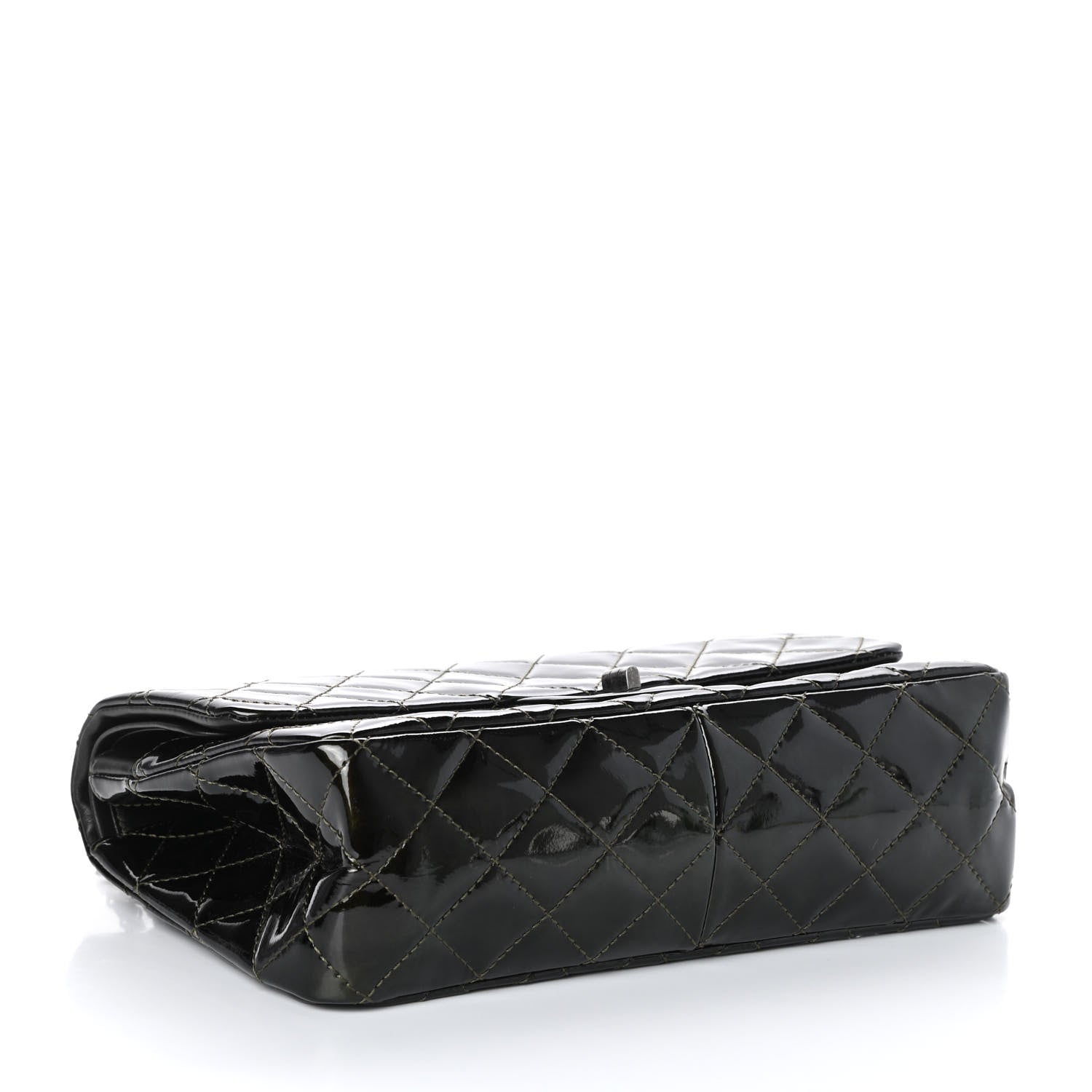 Chanel Patent Quilted 2.55 Reissue 227 Flap Dark Green 4 of 10