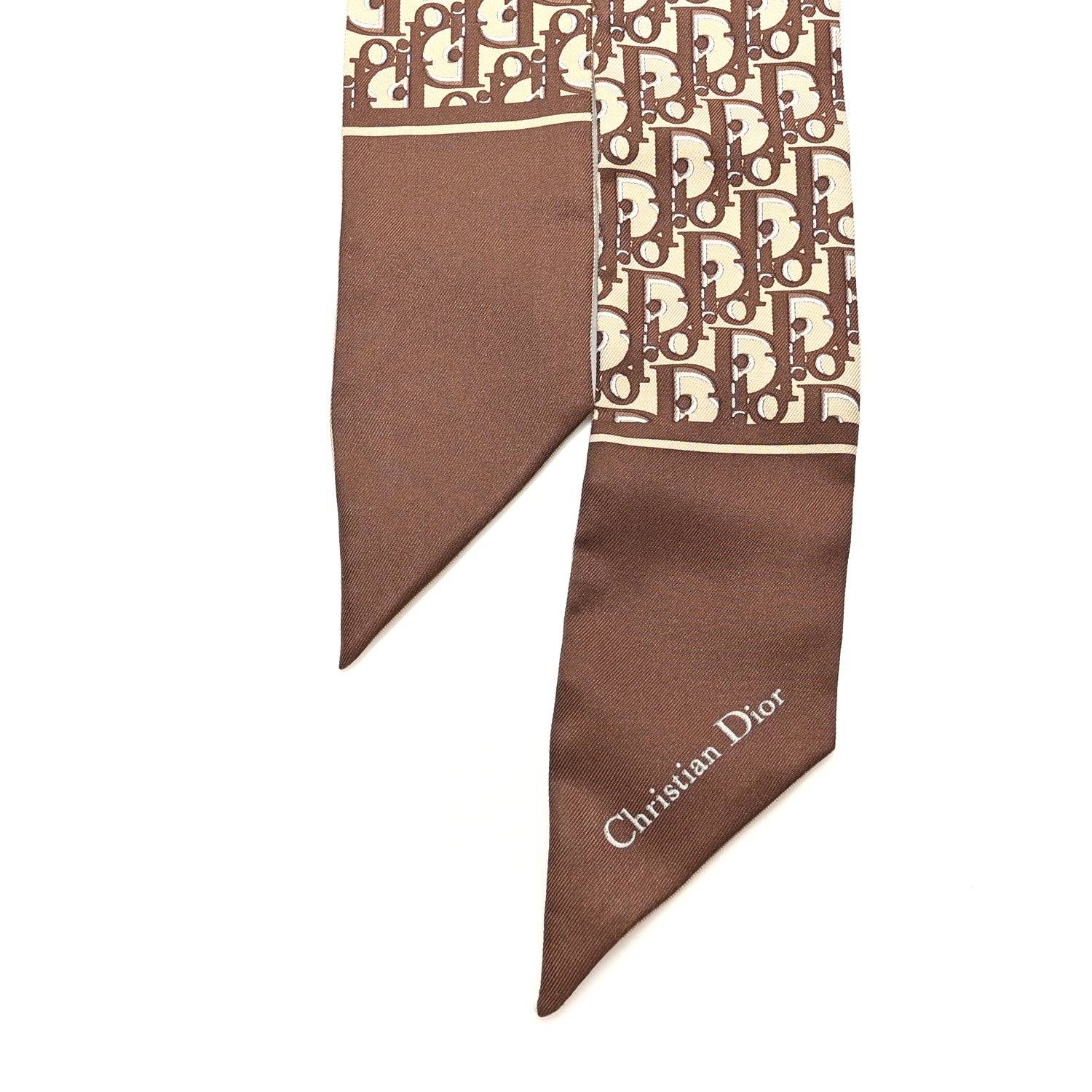 Christian Dior Silk Oblique Mitzah Scarf Bordeaux 2 of 3