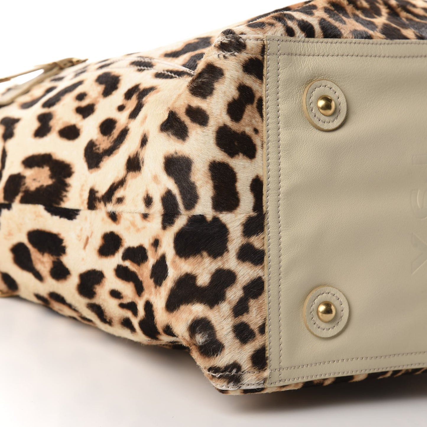 Pony Hair Leopard Print Large Downtown Tote