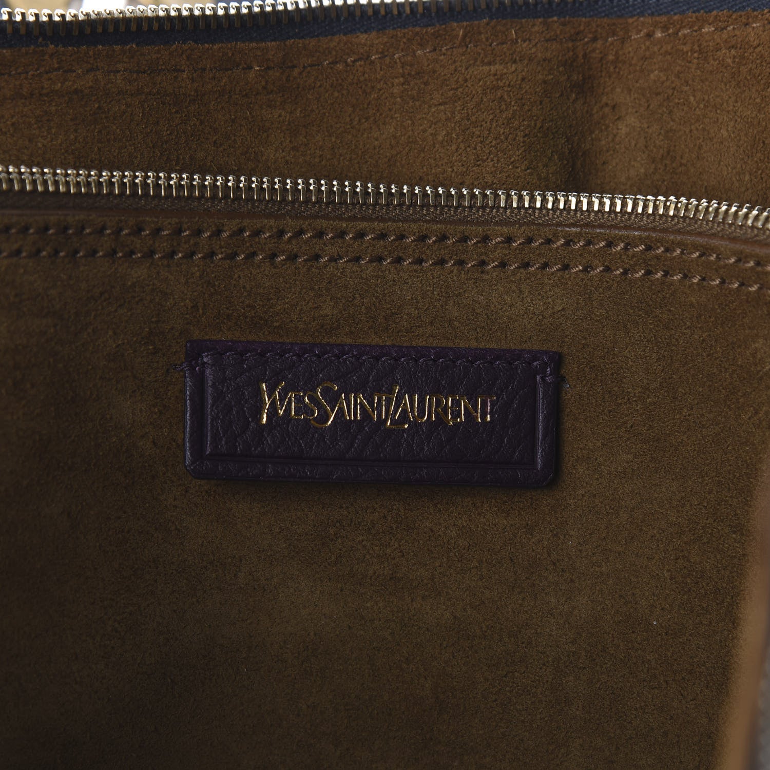 Saint Laurent Calfskin Suede Muse Two Cabas Purple Ocre 5 of 9