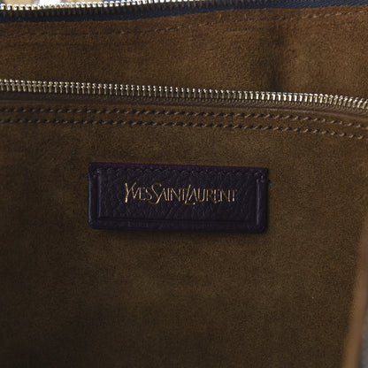 Saint Laurent Calfskin Suede Muse Two Cabas Purple Ocre 5 of 9