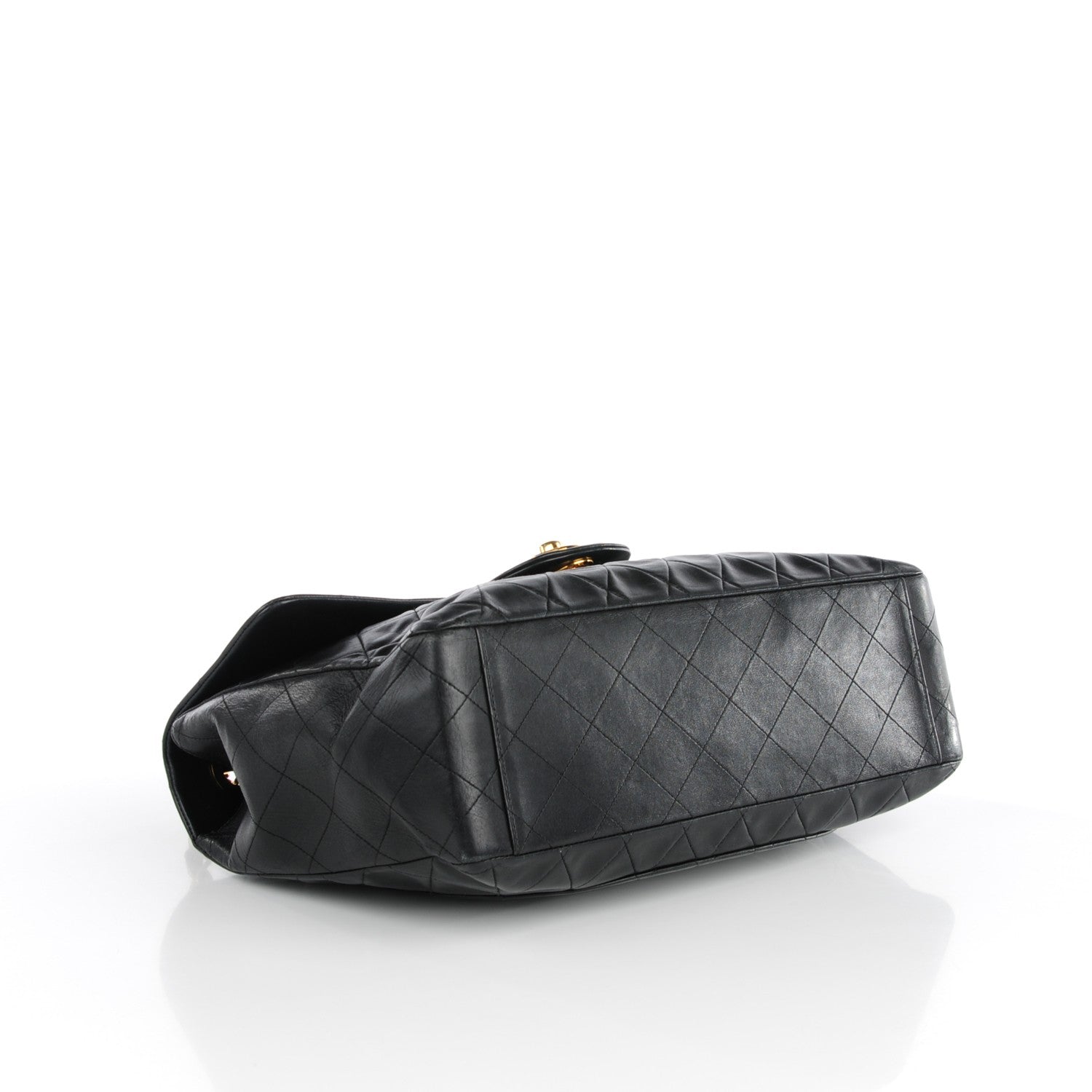 Chanel Lambskin Quilted XL Jumbo Single Flap Black 4 of 13