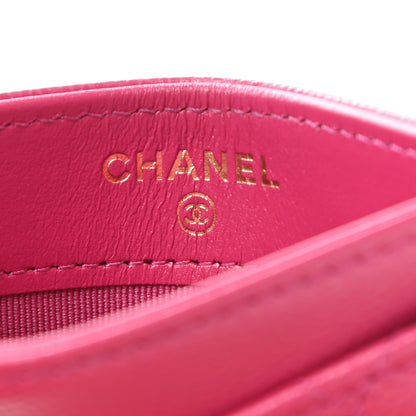 Chanel Caviar Quilted Card Holder Fuchsia 6 of 9