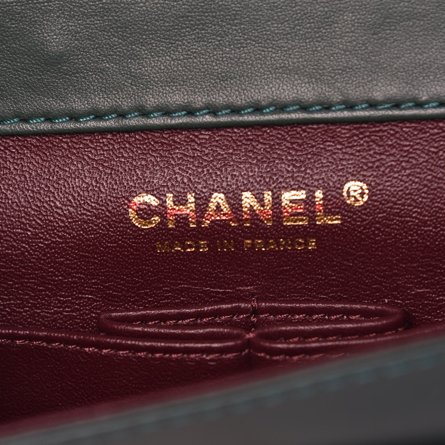 Chanel Calfskin Quilted Brasserie Gabrielle Menu CC Clutch Green 6 of 7