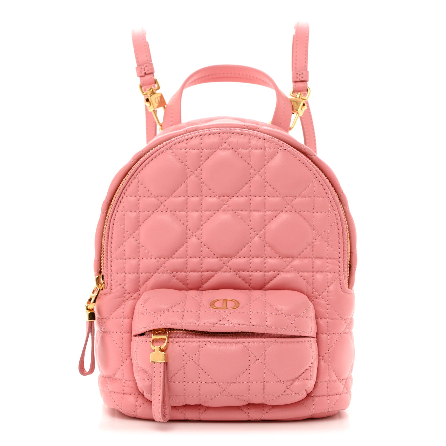 Christian Dior Lambskin Cannage Mini Backpack Peach Blossom 1 of 10