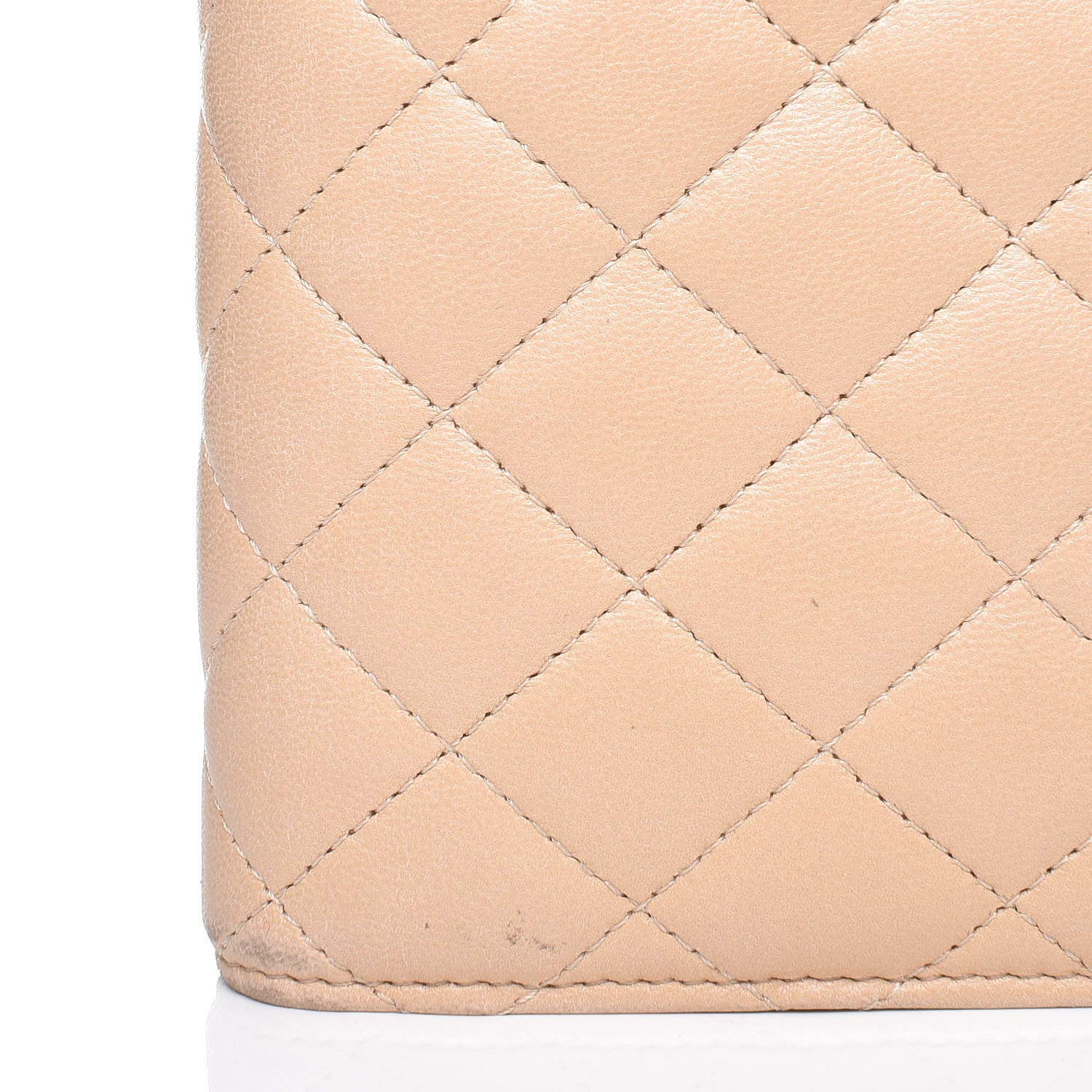 Chanel Lambskin Quilted Compact Wallet Beige 13 of 16