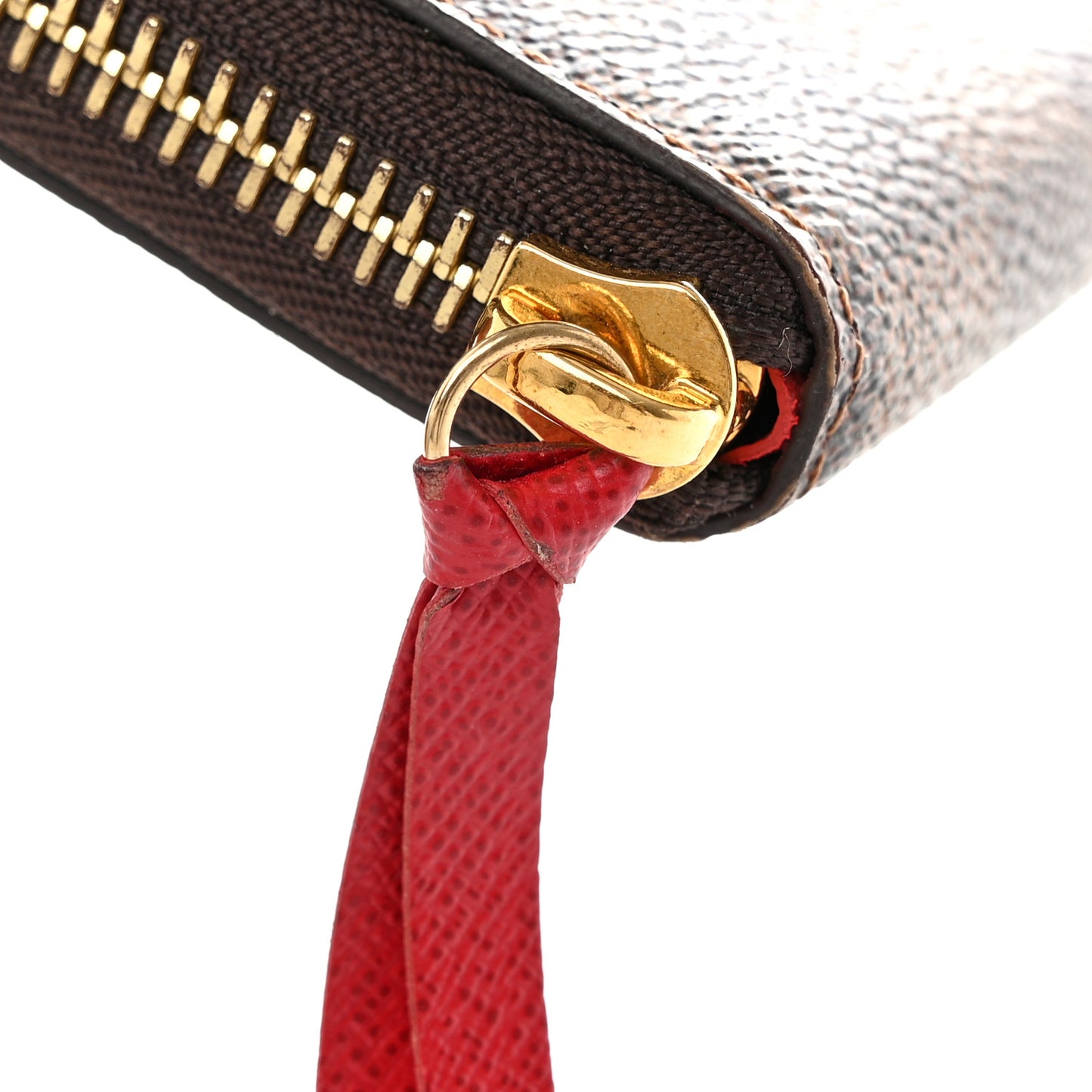 Damier Ebene Clemence Wallet Cherry