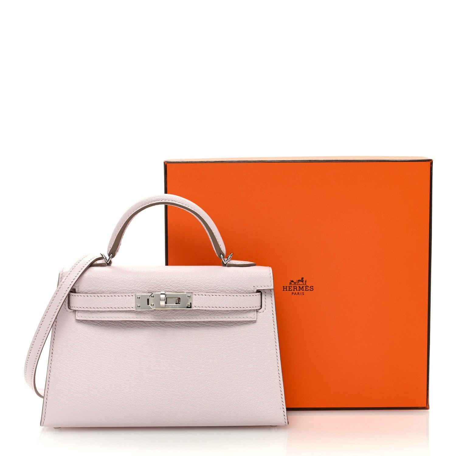 Hermes Chevre Mysore Mini Kelly Sellier 20 Mauve Pale 11 of 11